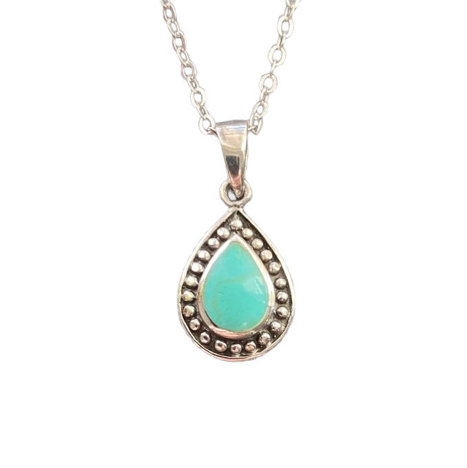 Turquoise Teardrop Necklace