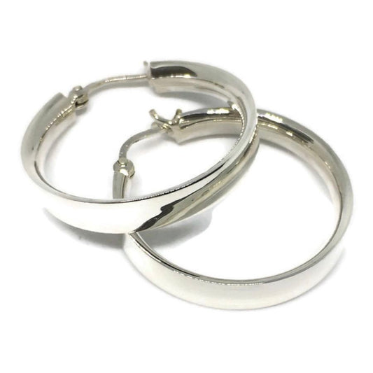 Large Square Edged Thick Hoops