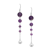 Gemstone Ball Earrings