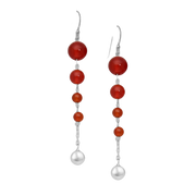 Gemstone Ball Earrings
