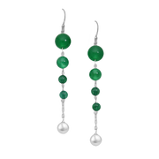 Gemstone Ball Earrings