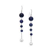 Gemstone Ball Earrings