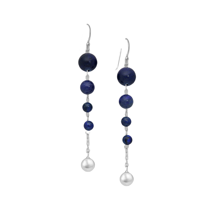 Gemstone Ball Earrings