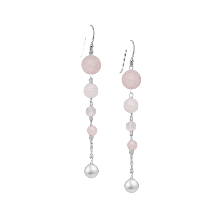 Gemstone Ball Earrings