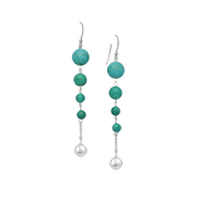 Gemstone Ball Earrings