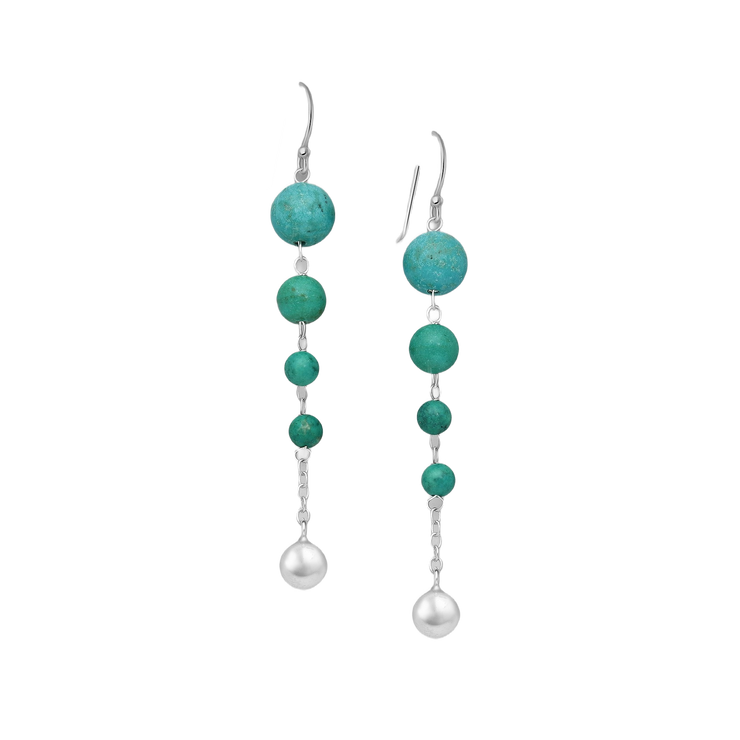 Gemstone Ball Earrings