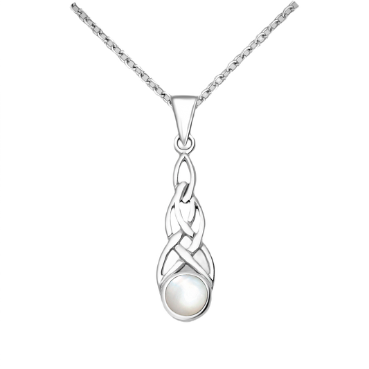Celtic Necklace with White Shell