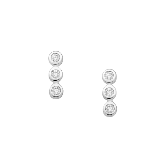 Triple Crystal Earrings