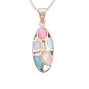 Multi Coloured Oval Necklace