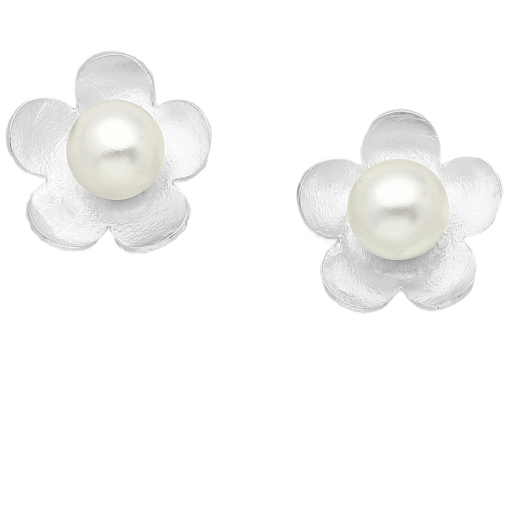 Pearl Flower Studs