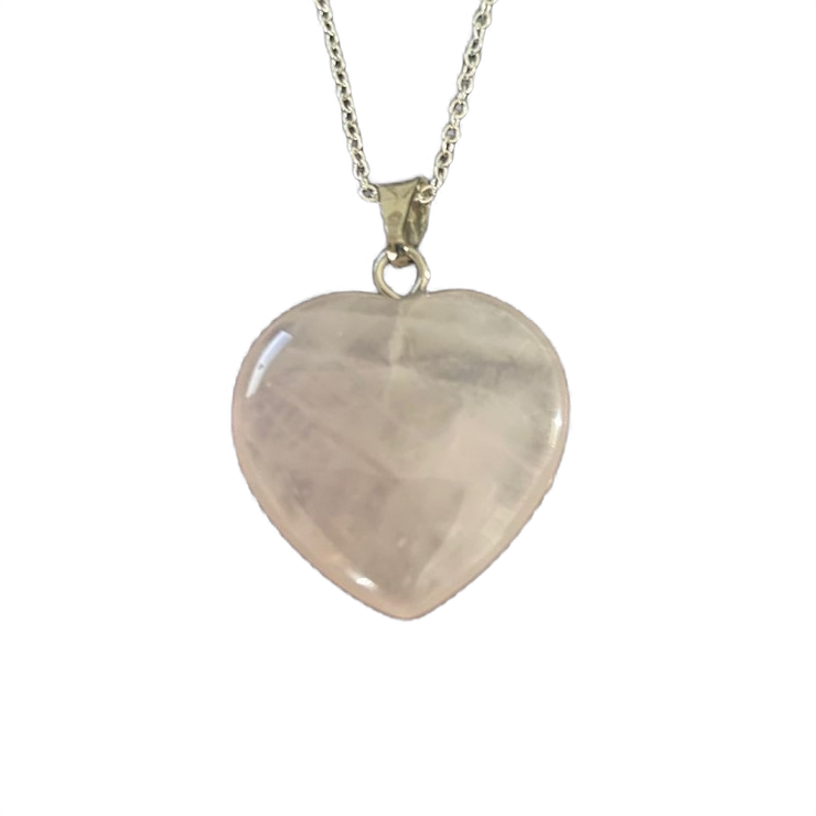 Rose Quartz Heart Necklace
