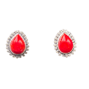 Turquoise /Red Studs