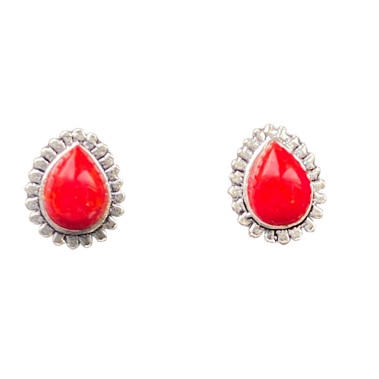 Turquoise /Red Studs