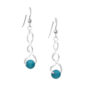 Blue/Green Spiral Earrings
